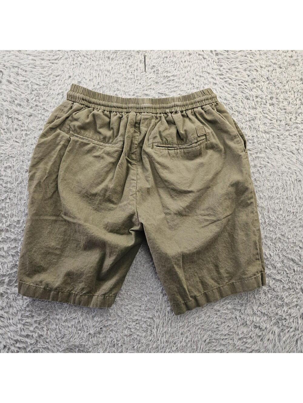 GIVENCHY Shorts 65% Linen Blend Small (Fits 28-32x8) Green Lightweight Drawstrin - Picture 12 of 14